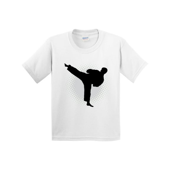 Inktastic Karate Martial Arts Silhouette Sports Youth T-Shirt