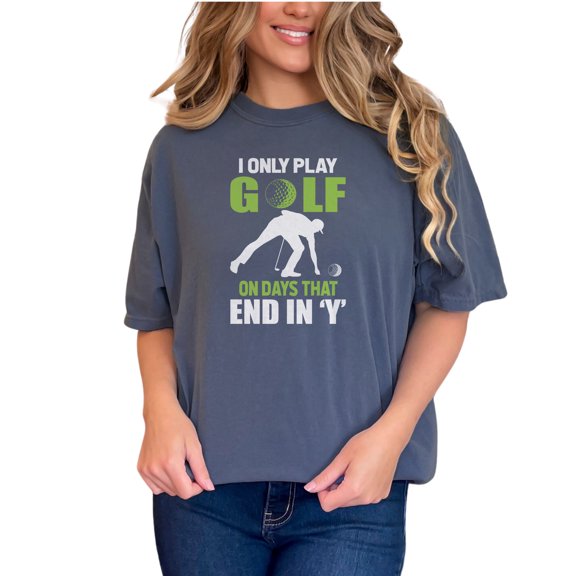 Funny Golf Saying for Golfers, Denim Comfort Colors T-Shirt, Small