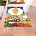 thumbnail image 5 of XMXT 1 Pcs Woven Placemats, Abstract Structure Pattern Stain Resistant Anti-Skid Placemat for Kitchen Table, 12 x 18 inches, 5 of 6