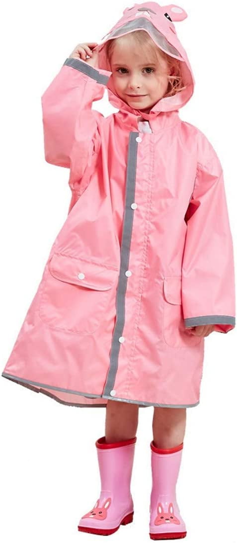 Bonito impermeable para niños con capucha y rayas reflectantes para ...