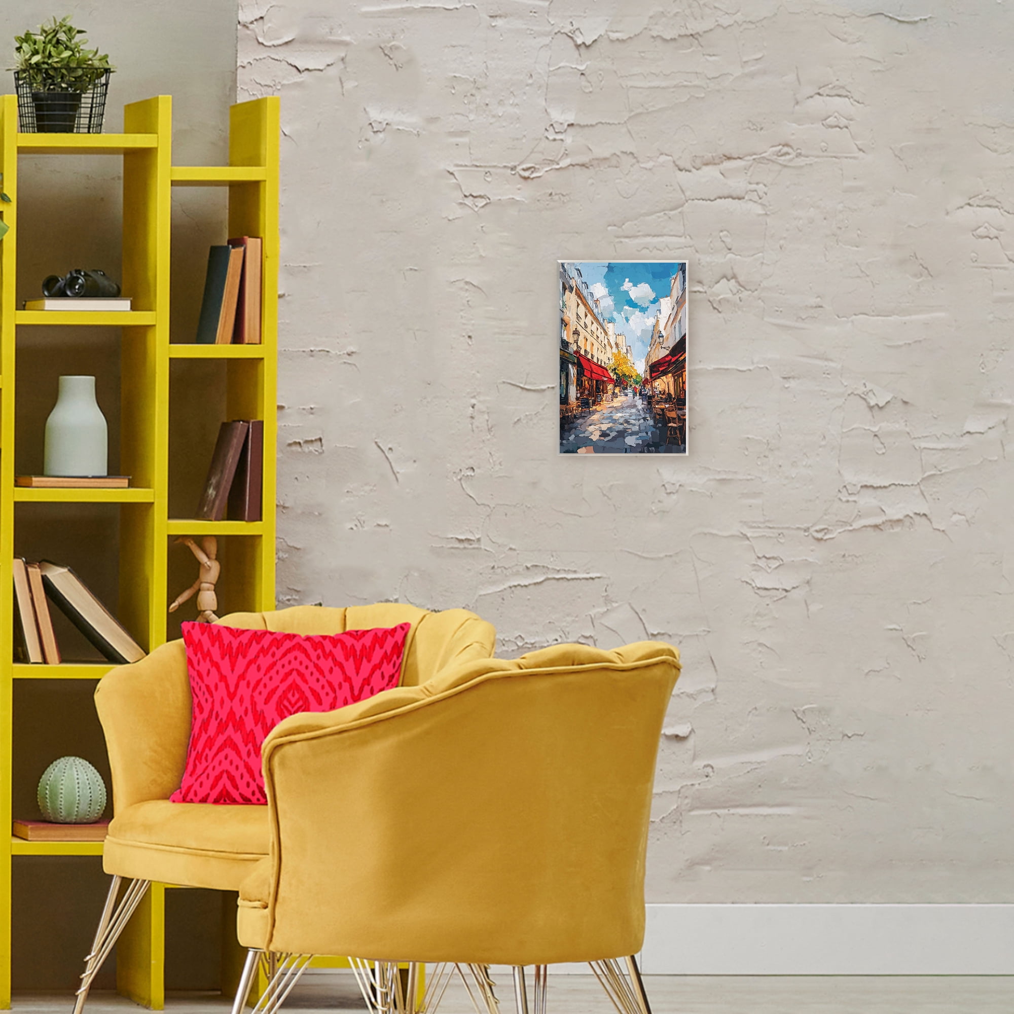 Stupell Industries Charming Paris Street Scene Wall Plaque Art, design by Petal Prints Design