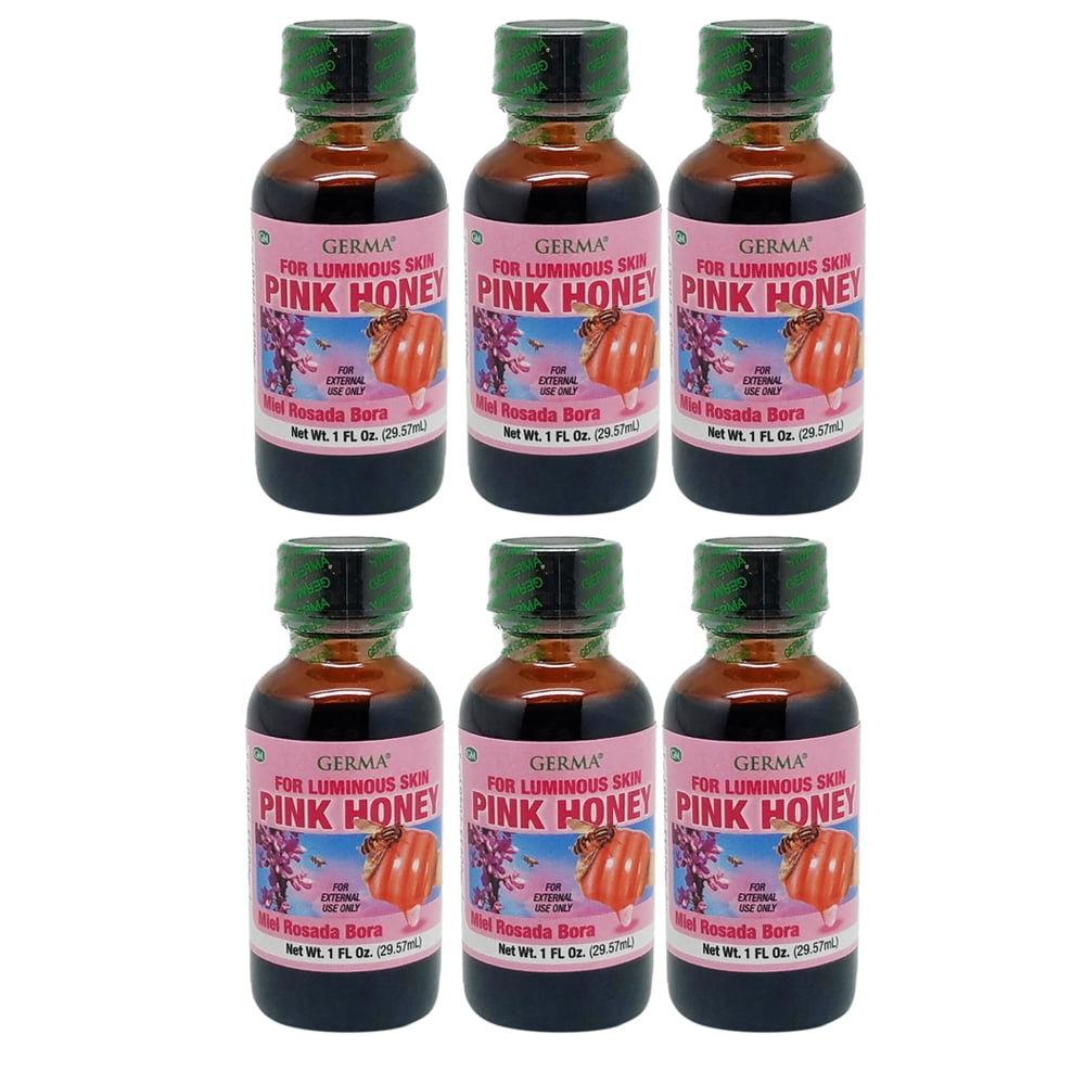 Germa Pink Honey. Anti-Wrinkle Oil. Long-Lasting Moisturizer and Astringent for Luminous Skin with Rose Extract for External Use. 1 oz. Pack of 6