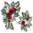 thumbnail image 3 of facefd 2x Wedding Arch Flowers Sunflowers Decor Rustic for Backdrop Door Party white red, 3 of 5