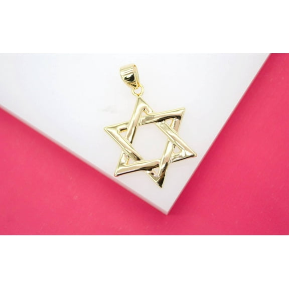 18K Gold Filled Large Star of David Pendant