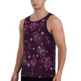 thumbnail image 2 of Easygdp Snowflakes and Hearts Men's Tank Top, Sleeveless Muscle T Shirts, Breathable, Quick-Dry, Loose for Gym, Running, Fitness - XX-Large, 2 of 9