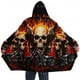 thumbnail image 2 of Capa Gruesa y cálida con capucha para hombres, abrigo con estampado 3D de calavera de sangre y muerte, bata de lana a prueba de viento, manta con capucha-4, 2 of 4