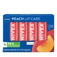 thumbnail image 1 of NIVEA Peach Lip Care - Tinted Lip Balm for Beautiful, Soft Lips - Pack of 4, 1 of 16