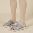 thumbnail image 2 of Rokment Womens Mesh Orthopedic Memory Foam Walking Slipper Sandals Breathable Comfortable Cushioned Wedges Low Heel Beach Slip on Wide Width Nursing Outdoor Sports Slides Summer Shoes Grey Size 8, 2 of 8