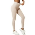 thumbnail image 7 of ZHYou Workout Leggings for Women Tummy Control Kintted Butt Lifting Yoga Pants Seamless Compression Yoga Pants,Beige,Size XL, 7 of 7