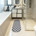 thumbnail image 5 of Ottomanson Non-Slip Hallway Runner Rug 20" x 59" Oval Perfect for High Traffic Areas, Gray Trellis, 5 of 8