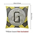thumbnail image 4 of Grey and White Chevron with Yellow Monogram Initial O Pillow Case,, 4 of 7