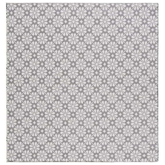 SAFAVIEH Martha Stewart Hampton Caroline Diamond Area Rug, Black, 6'5" x 6'5" Square