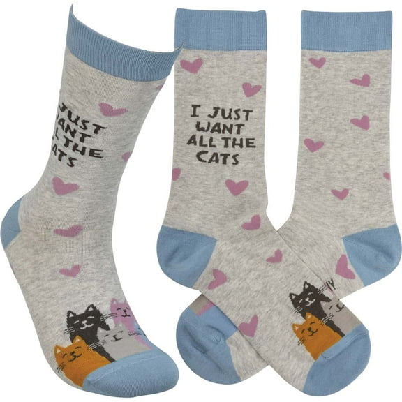 Primitives by Kathy Socks - Socks - I Just Want All The Cats