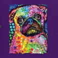 thumbnail image 2 of Funny Neon Pug | Dean Russo Art Animal Lover Womens T-Shirt, Purple, 3X-Large, 2 of 6