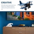 thumbnail image 3 of IFANLANDOR 1Pcs Modèle d'Avion Bleu Foncé en Fer Forme d'Avion Rétro Décoration Maison pour Salon Café, 3 of 4