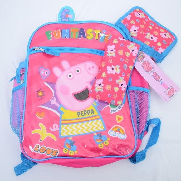 Leather Funny Pigs Backpack Daypack Bag Women