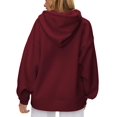 thumbnail image 3 of Hat and Beyond Women's Ultra Soft Fleece Hoodie Customizable Oversized Pullover Hoodie With Half Moon Patch For Custom Branding, 3 of 7