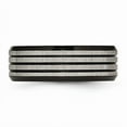 thumbnail image 3 of Titanium Striped 8mm Black IP-plated Brushed/Polished Band Size: 10; for Adults and Teens; for Women and Men, 3 of 6