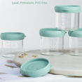 thumbnail image 2 of Glass Children Food Containers with Silicone Lids,Children Food Storage Jars with Tray,Microwave and Dishwasher Safe, 2 of 5