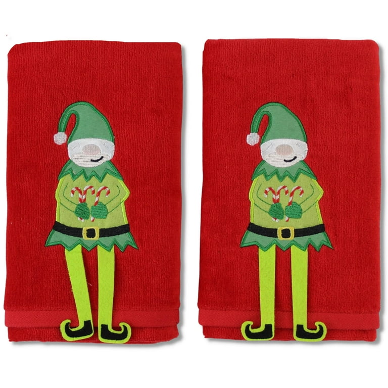 Christmas hand towel elf hand towel and wash cloth Christmas decor Chr –  Can't Sit Still Crafts