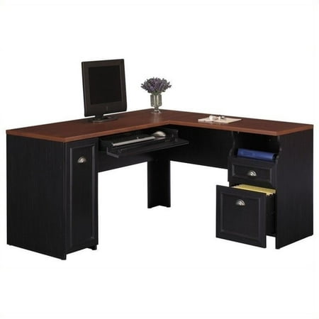Pemberly Row L Shaped Wood Computer Desk In Black Walmart Ca