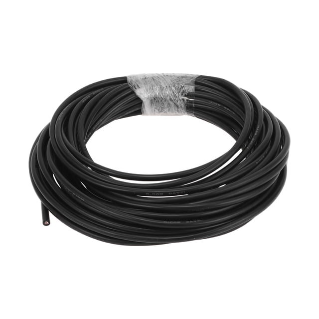 Cables de Tierra Únicos 9m Negro TC 1 Pcs 14AWG Totalmente Aislado y Con Chaqueta de Toque Suave para Radio de Coche, Automotriz, Altavoces Universales para Coche