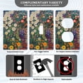 thumbnail image 3 of Yayeee Toggle Light Switch Wall Plate 1-Gang 4.5"x2.7" Home Decorative Outlet Cover, White Floral Garden, 3 of 7