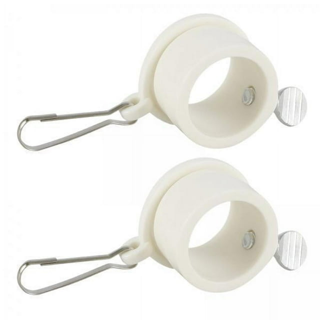 Almencla 5-6pack 2pcs Rotate Flag Pole Mounting Rings Grommet Clip Plastic 1.15inch 5 Pcs