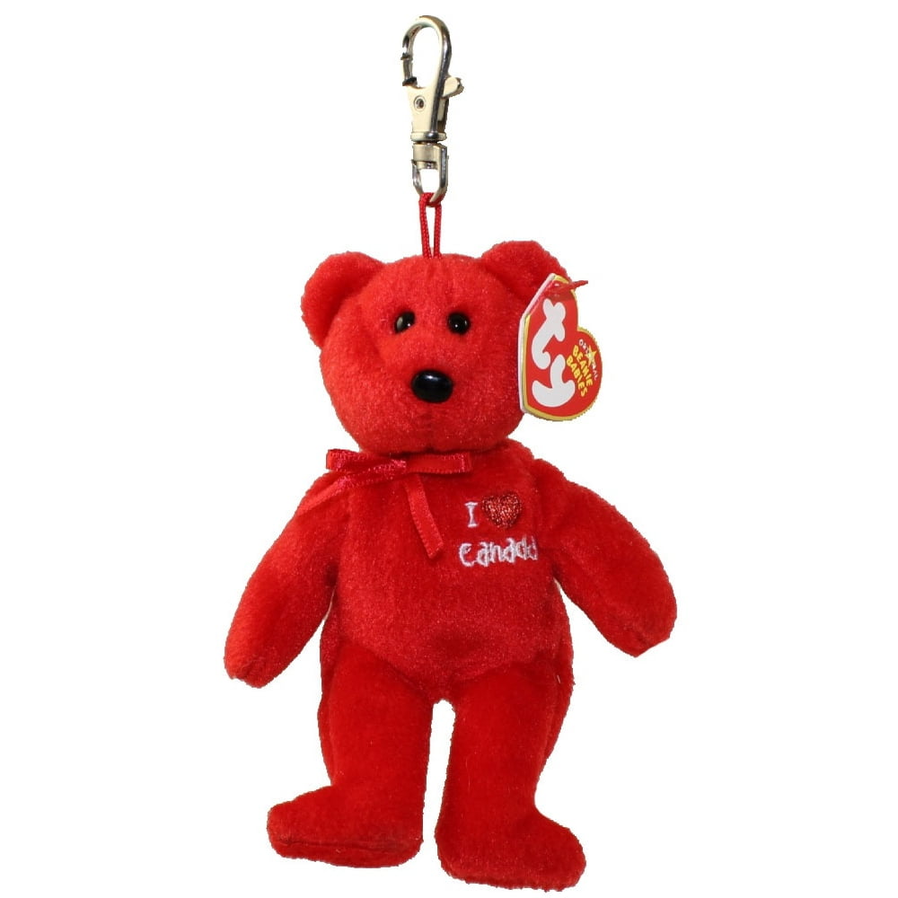 TY TY Beanie Baby CANADA the Bear ( Metal Key Clip Canada