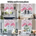 thumbnail image 6 of Pink Gray Waves Swag Curtain Valance for Windows, Abstract Water Ripple Window Treatments Short Swag Topper for Kitchen Windows Bathroom Bedroom, 28"x36", 6 of 8