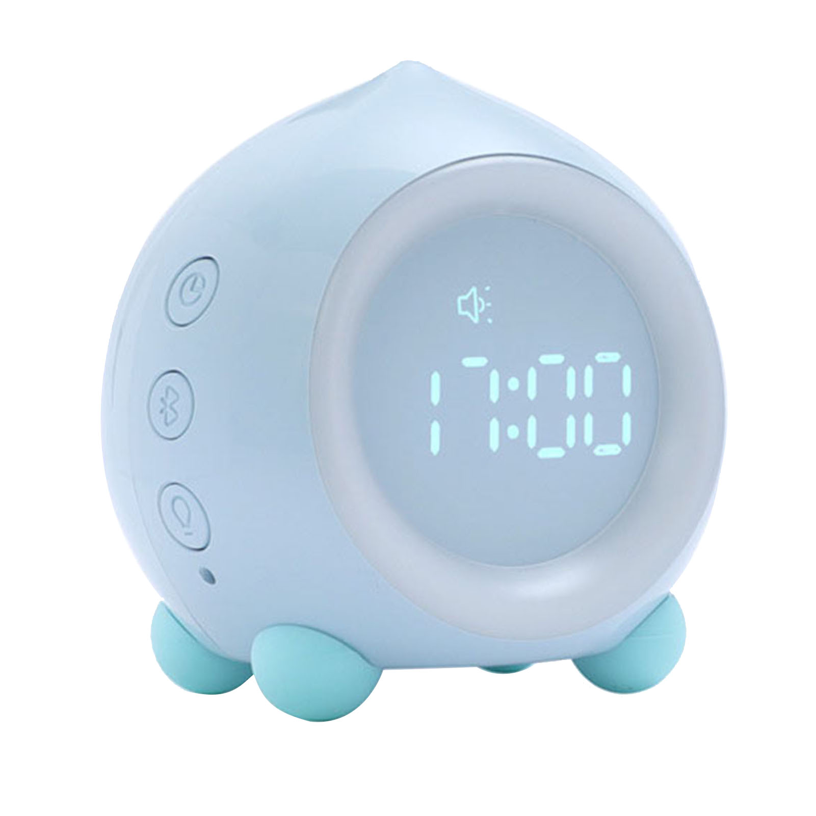 VEAREAR Kids Peach Shaped Sunrise Simulator Alarm Clock with LED Wake