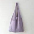 thumbnail image 3 of Stylago Crochet Bags for Women Beach Mesh Tote Bag Shopping Shoulder Handbag Casual Packable Summer Travel Boho Pocket Purple, 3 of 5