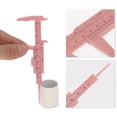 thumbnail image 5 of Unique Bargains 1 Pc Mini Eyebrow Measuring Ruler Double Scale Aliper Measuring Tool 4.13"x1.73" Pink, 5 of 7