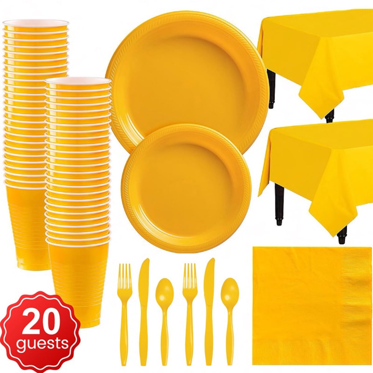 Yellow disposable plates deals