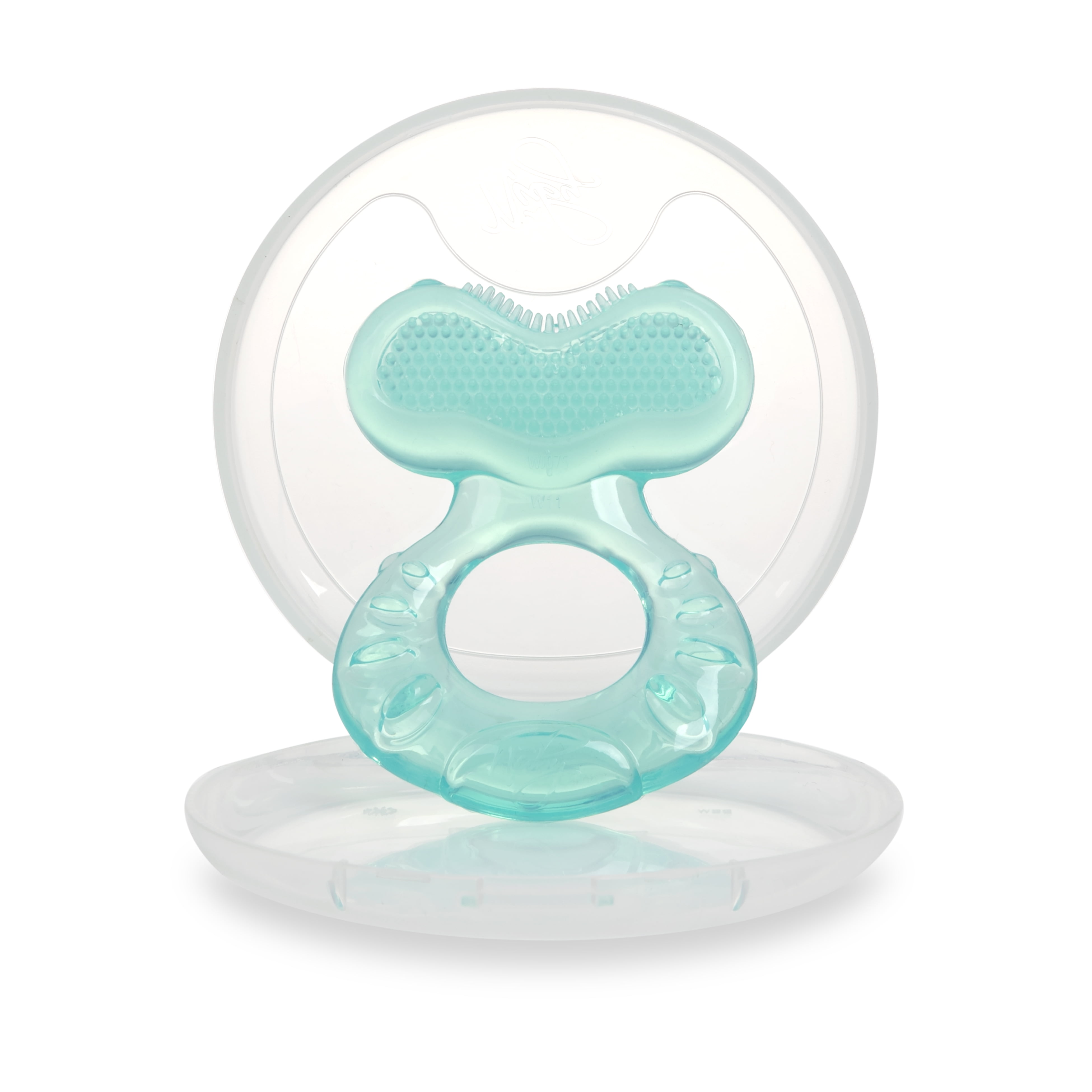 Nuby Teetheeeze Silicone Teether Toy for Babies, Aqua