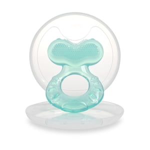 Nuby Teethe-eeze Silicone Teether Toy with Travel Case