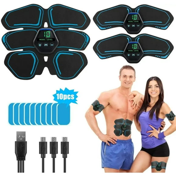 Rechargeable EMS Abdominal Muscle Toning Trainer ABS Stimulator Toner Fitness