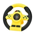 thumbnail image 3 of Volante de juguete para niños, juguete para conducir, juguete educativo para edades tempranas, con luces y música, para niños de 2, 3 y 4 años en edad amarillo con base, 3 of 9