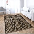 thumbnail image 6 of Kilim Wool Jute Rug – Handwoven Southwestern Area Rug with Tribal Geometric Pattern & Fringe 3 X 5 ft, 6 of 7