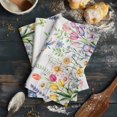 thumbnail image 6 of Wildflowers Kitchen Towels Set of 2, Water Absorbent Dish Towel, Spring Farmhouse Tulip Floral Leaf Wooden Grain Decorative Hand Towels - Quick Drying Cloth for Cooking Baking, 18x28 Inch, 6 of 8