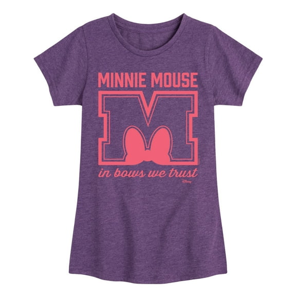 Disney - Minnie Mouse - In Bows We Trust - Toddler & Youth Girls Short Sleeve Graphic T-Shirt