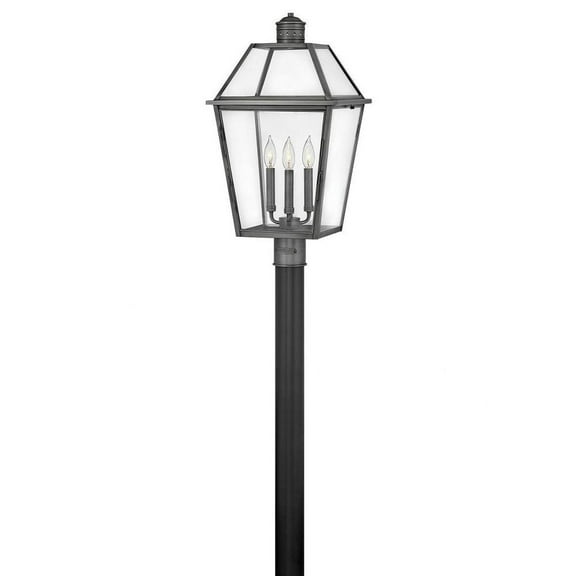 3 Light Outdoor Medium Post Mount in Traditional Style 13 inches Wide By 25 inches High Bailey Street Home 81-Bel-4160167
