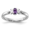 thumbnail image 2 of Auriga Fine Jewelry 925 Sterling Silver Amethyst Ring for Women Size- 6, 2 of 6