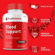 True Balance Capsules, True Balance Pills Blood Support Supplement Maximum Strength All Natural, 30 Day Supply per Bottle (5 Pack)