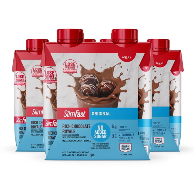 Batido sustitutivo de comida SlimFast chocolate intenso 325 ml, paquete de 12
