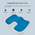 thumbnail image 4 of Cojín de asiento mejorado con gel – Cojín para silla de oficina – Cojín de gel antideslizante y espuma viscoelástica para el dolor de coxis (negro), 4 of 5