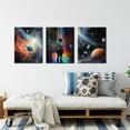 thumbnail image 4 of Dino Outer Space Decor: Astronaut Space Wall Art for Kids Bedroom, Toddler Room, Playroom, 4 of 6