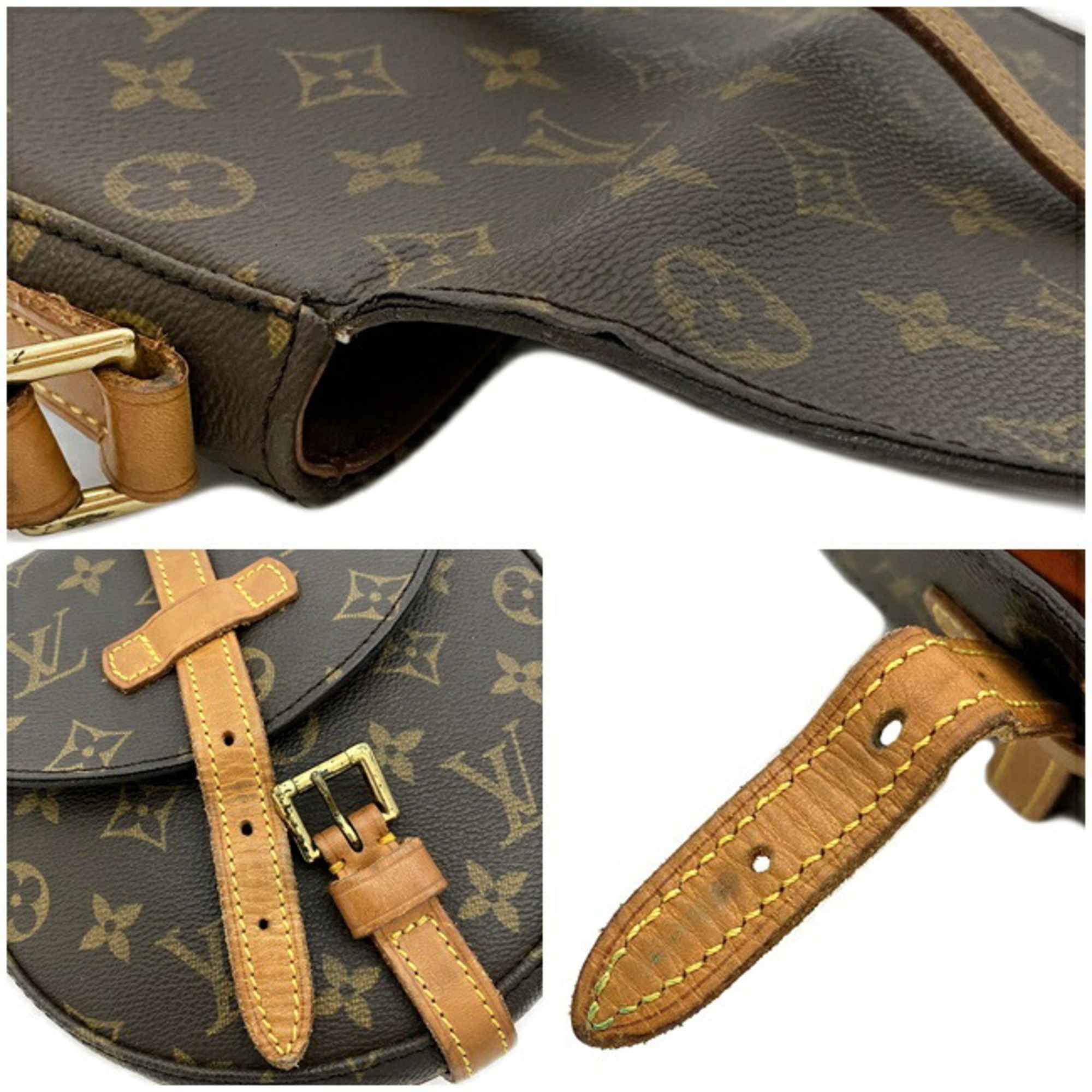 Pre-Owned Shoulder Bag Shanti PM Brown Monogram M40646 Canvas Nume 