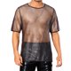 thumbnail image 1 of Camiseta de malla transparente INSPIRE CHIC para hombres, con mangas cortas, brillante, para fiestas, talla 2XL, plata y negro, 1 of 4