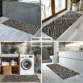 thumbnail image 2 of Black and White Geometric Pattern Kitchen Rug Mat,Kitchen Runner Rugs Non Skid Washable,Decorative Kitchen Floor Mats for Kitchen,Sink,Laundry,17"X47", 2 of 5